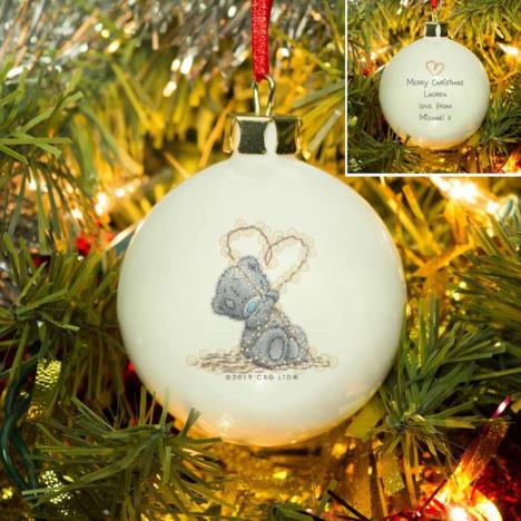 Personalised Me to You Heart Shape Lights Bauble Extra Image 1
